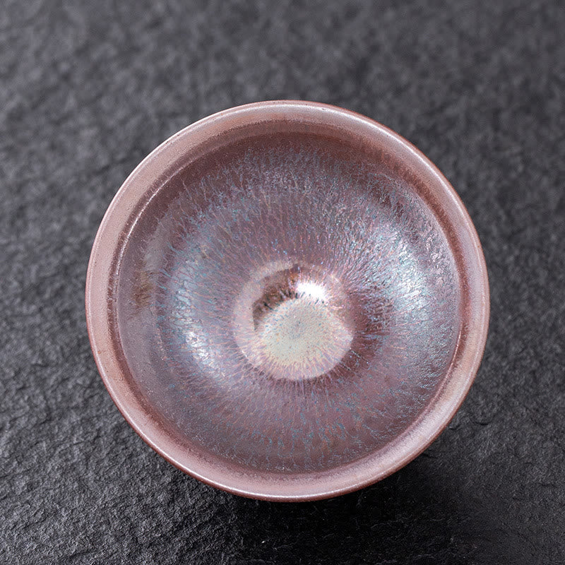 Chinese Pink Gold Jianzhan Porcelain Teacup Kung Fu Tea Cup