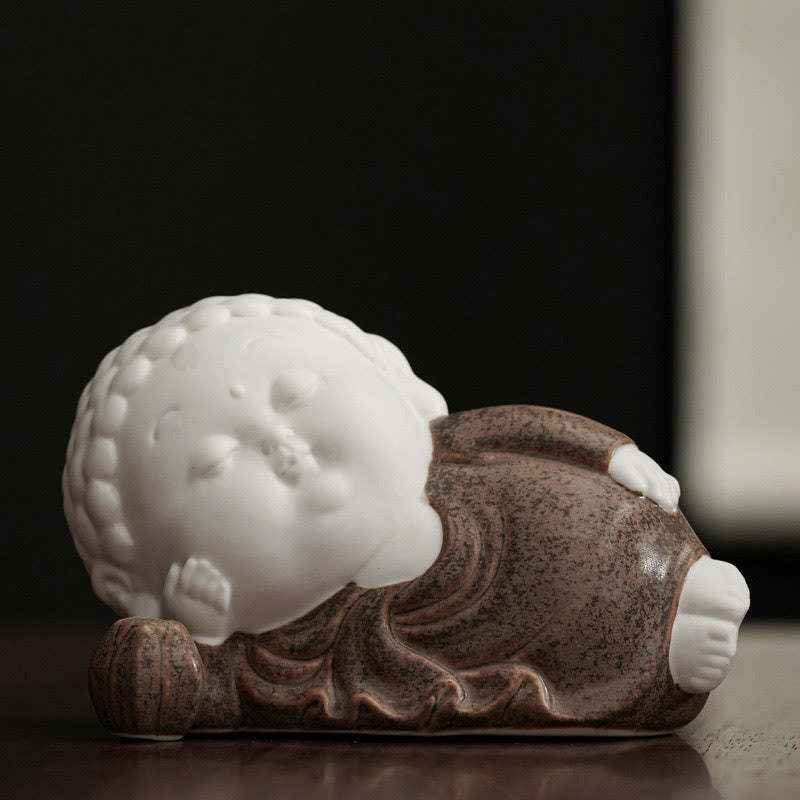 mystic zen Sitting Standing Reclining Ceramic Healing Incense Burner Desk Decoration