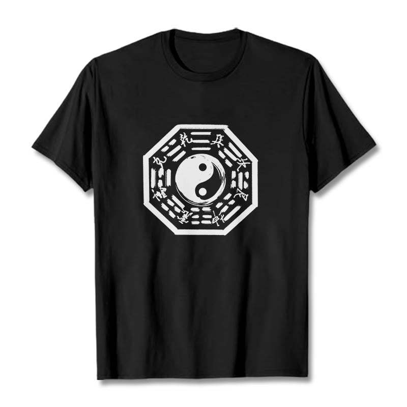 Ba Gua Pattern Cotton Tee T-shirt