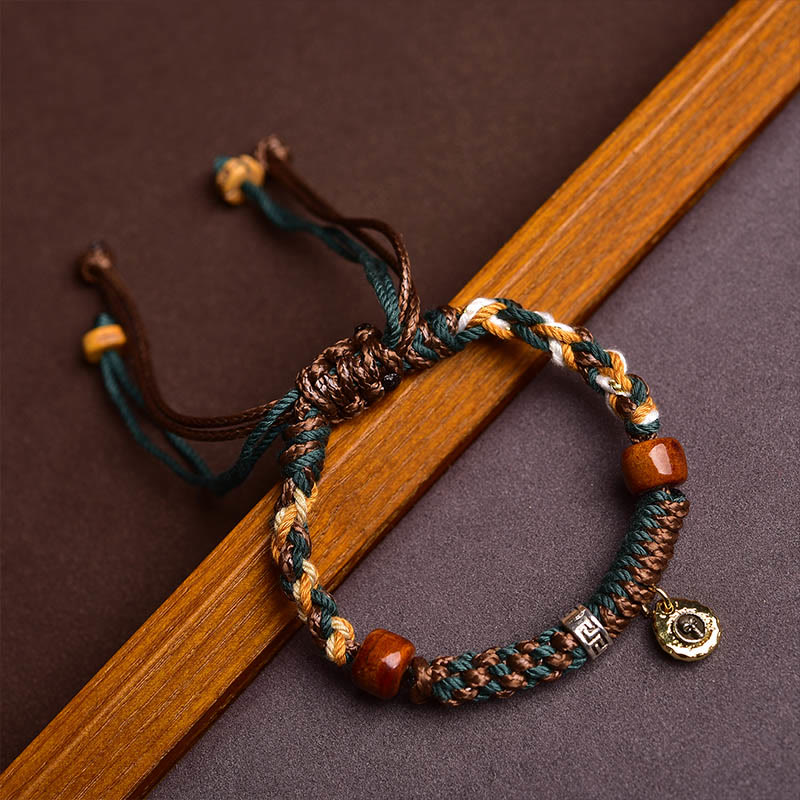 Tibetan Camel Bone Yak Bone Luck Rope Bracelet