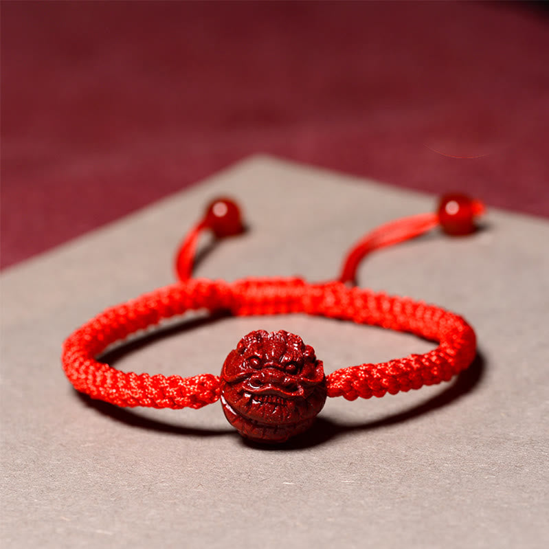 Chinese Zodiac Red String Cinnabar Blessing Bracelet