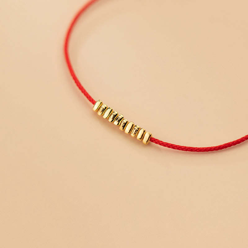 Handmade 925 Sterling Silver Small Pieces Protection Braided Ultra-Thin Rope Bracelet