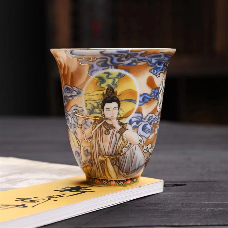 Dunhuang Color Flying Apsaras Teacup Kung Fu Tea Cup