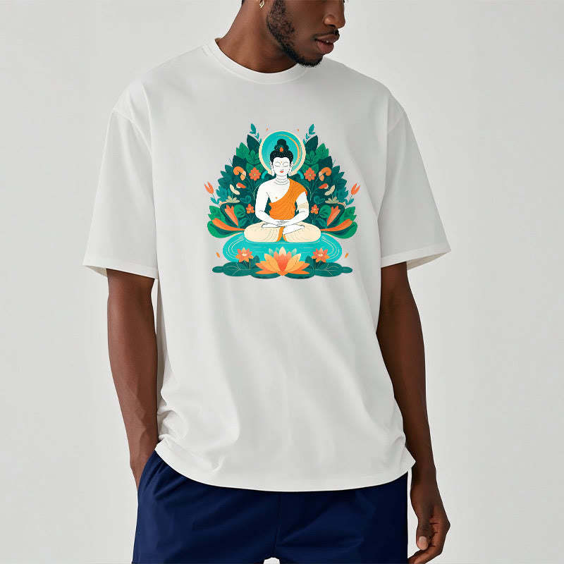 Flower Grass Lotus Bodhisattva Tee T-shirt