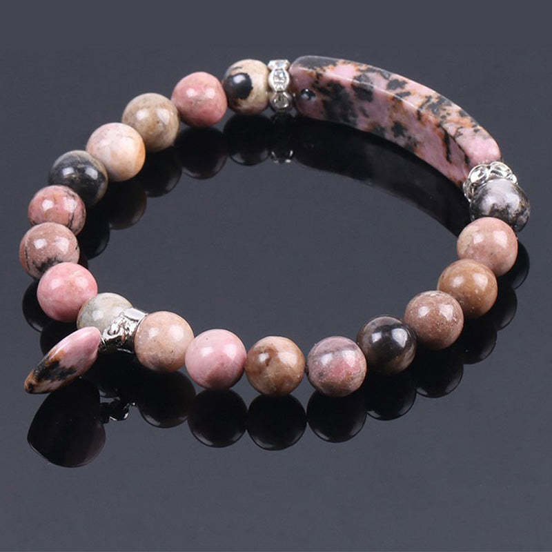 Rhodonite Love Heart Healing Beads Bracelet