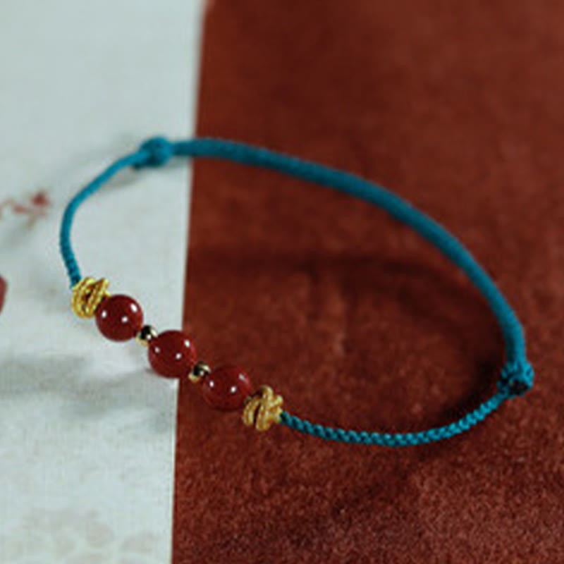 Colorful String Cinnabar Calm Bracelet