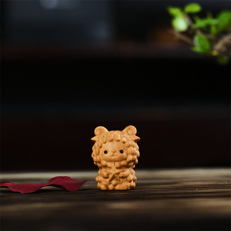 12 Chinese Zodiac Thuja Sutchuenensis Sandalwood Prosperity Mini Home Decoration