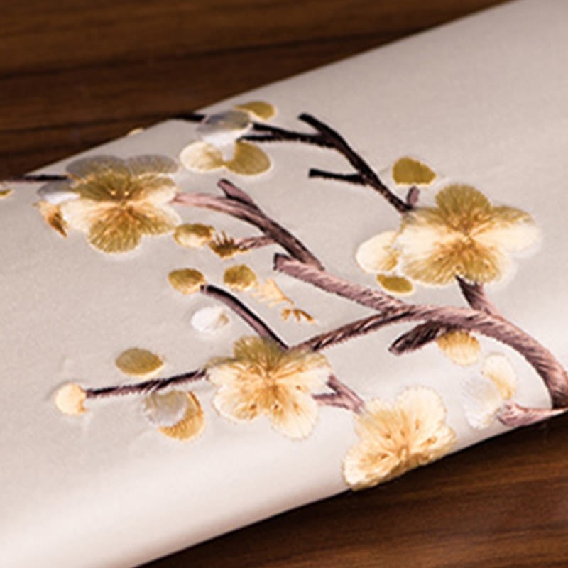 Plum Bossom Su Embroidery Journey Shopping Long Purse Handbag