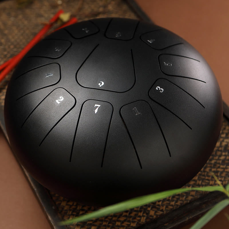 Steel Tongue Drum Sound Healing Mindfulness Meditation Yoga Drum Kit 11 Note 8 Inch