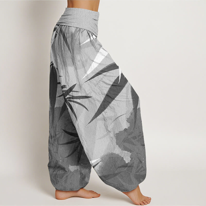 Casual Bamboo Women's Elastic Waist Harem Pants