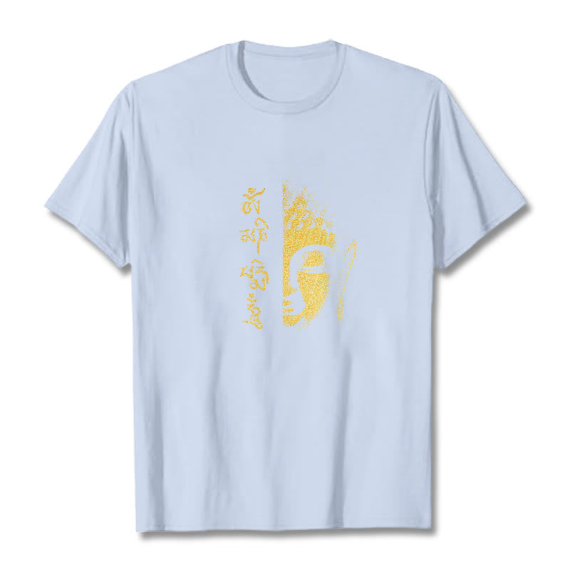 Om Mani Padme Hum Golden mystic zen Cotton Tee T-shirt