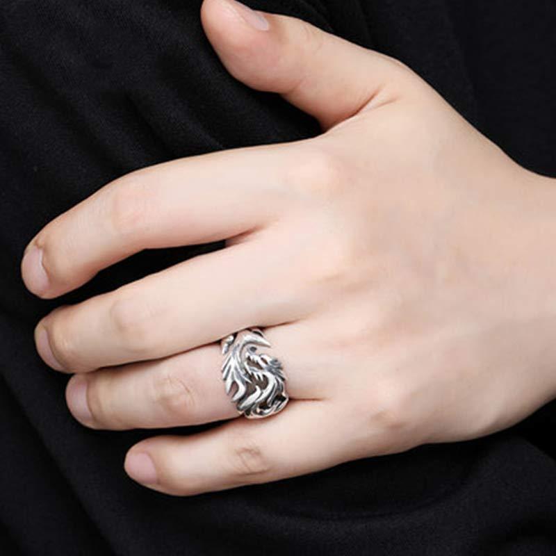 Dragon Pattern Protection Strength Adjustable Ring