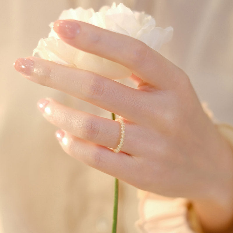 Natural Citrine Happiness Prosperity Ring