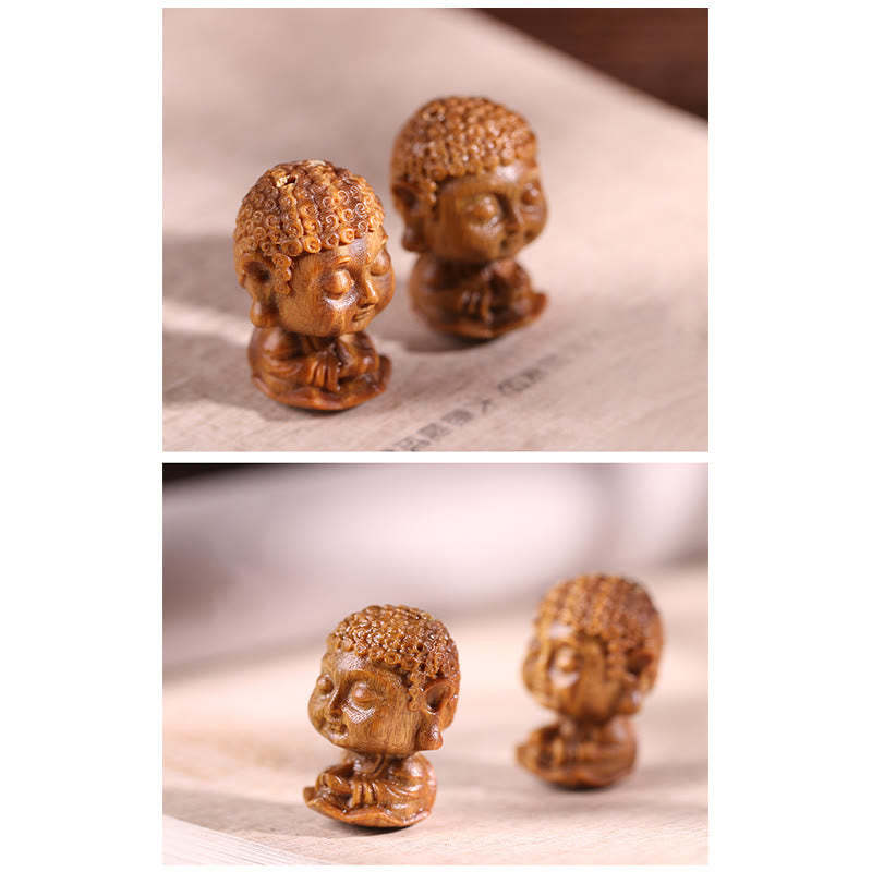 Chinese Zodiac Natal mystic zen Green Sandalwood Lotus Engraved Positive Home Decoration
