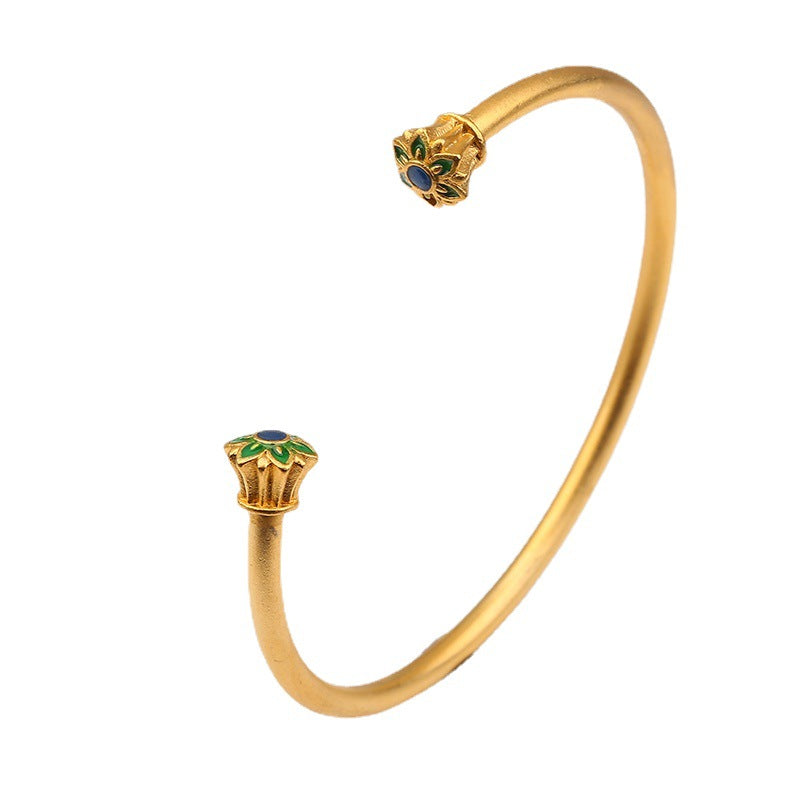 Lotus Flower Enlightenment Bracelet Bangle
