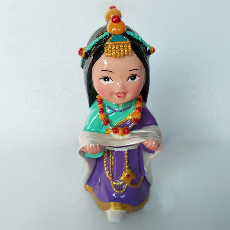 Hand Painted Tibetan Figures Creative Home Office Car Decoration Ornament