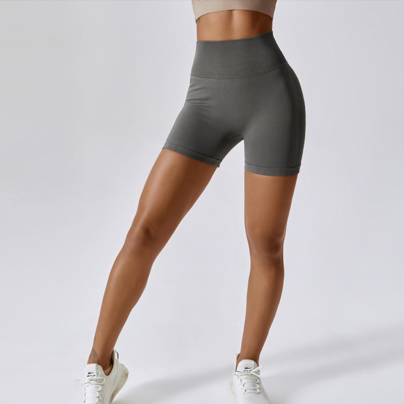 Women Seamless Sports Fitness High Waist Yoga Workout Shorts