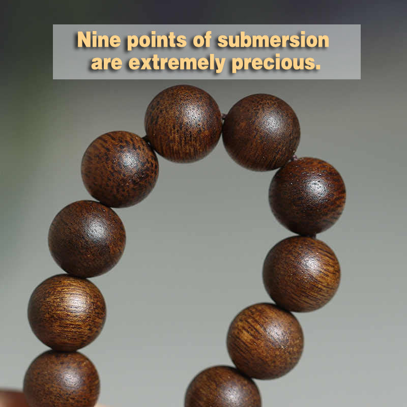 Cambodia Qinan Agarwood Nine Points Sinking Water Balance Bracelet