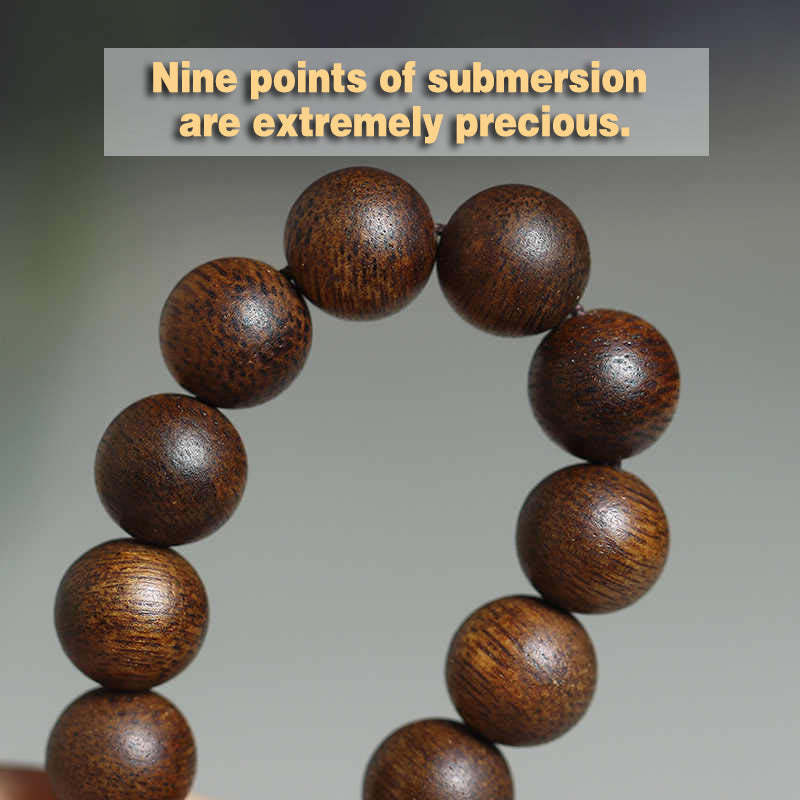 Cambodia Qinan Agarwood Nine Points Sinking Water Balance Bracelet