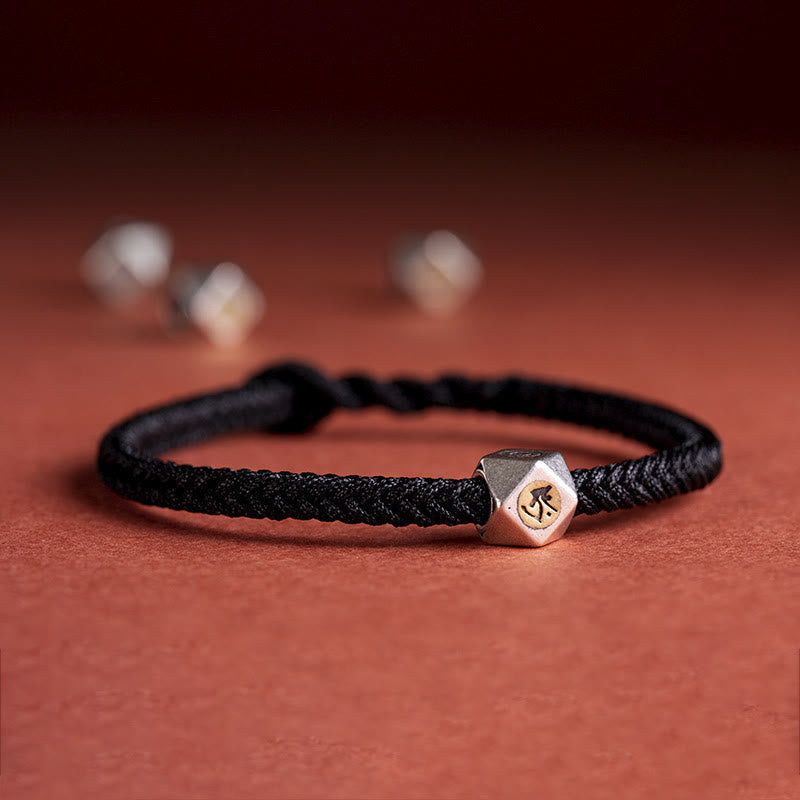 925 Sterling Silver Handmade Chinese Zodiac Natal mystic zen Luck Protection Braided String Bracelet (Extra 30% Off | USE CODE: FS30)