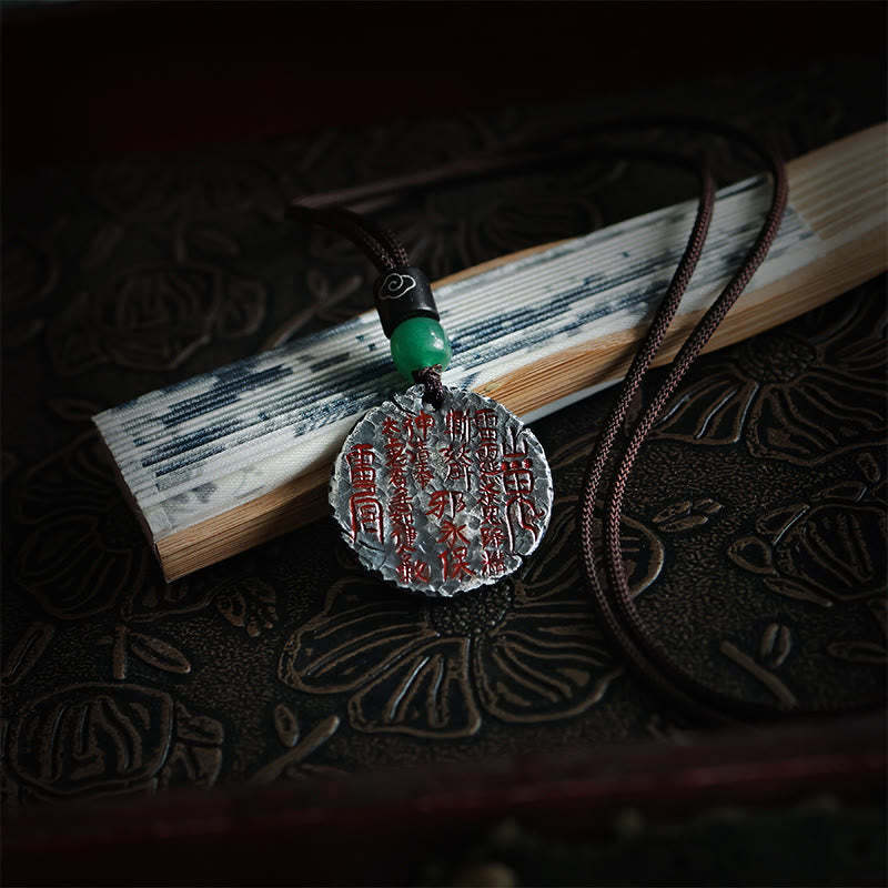999 Sterling Silver 24k Gold Bagua Tai Chi Yin Yang Design Mountain Ghosts Spend Money Harmony Necklace Pendant