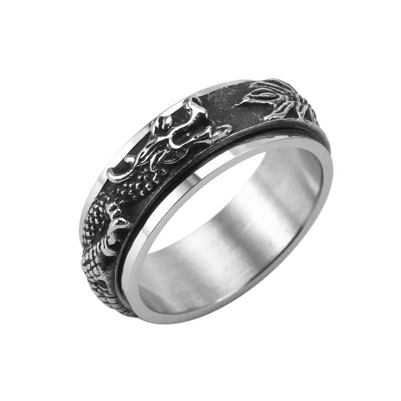 Dragon Titanium Steel Stimulation Rotatable Ring (Extra 30% Off | USE CODE: FS30)