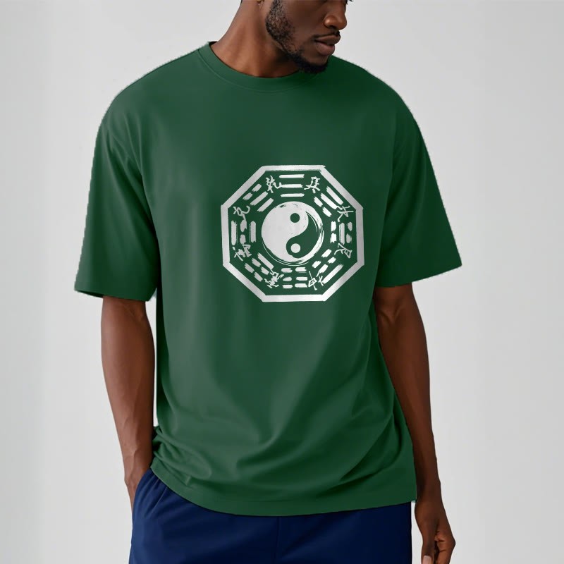 Ba Gua Pattern Cotton Tee T-shirt