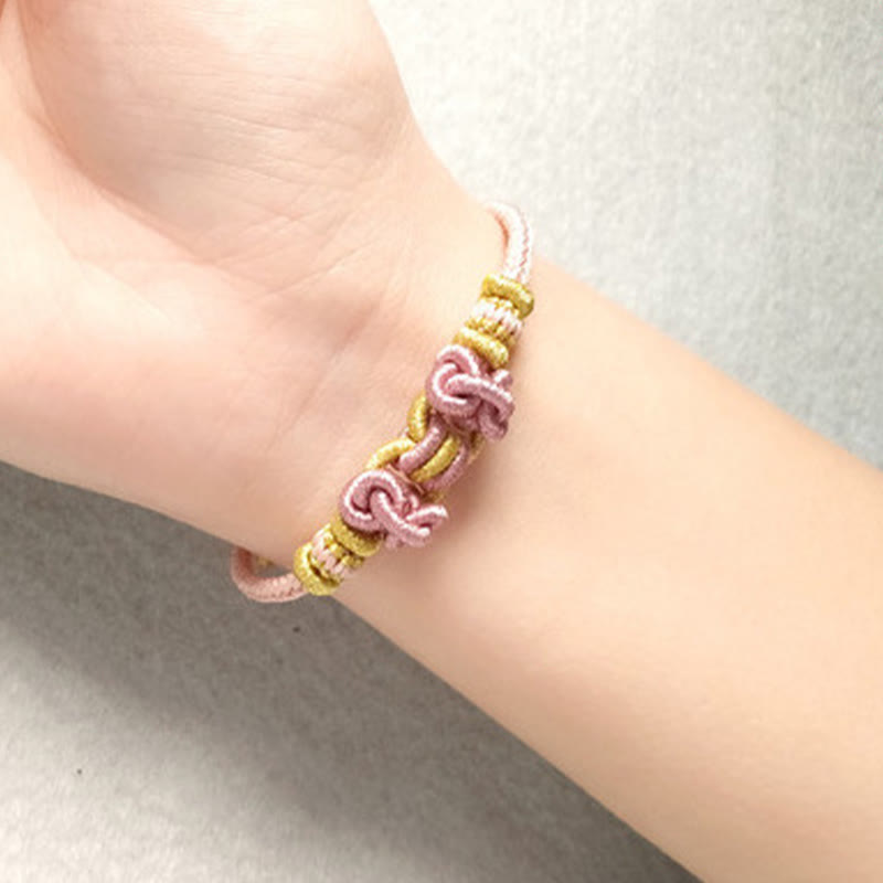Red String Saddle Knot Strength Bracelet