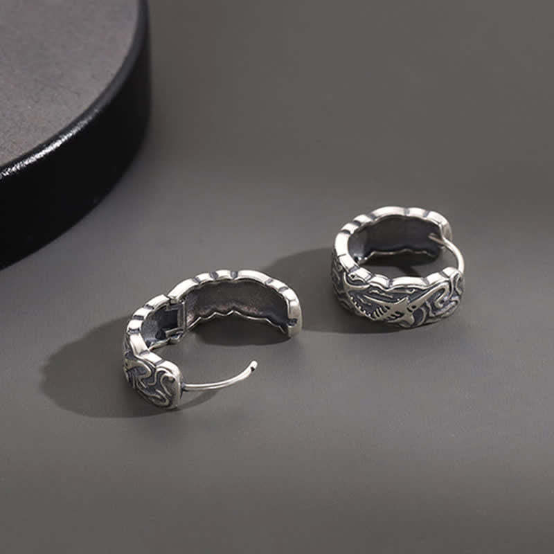 Fish Bone Pattern Wealth Earrings