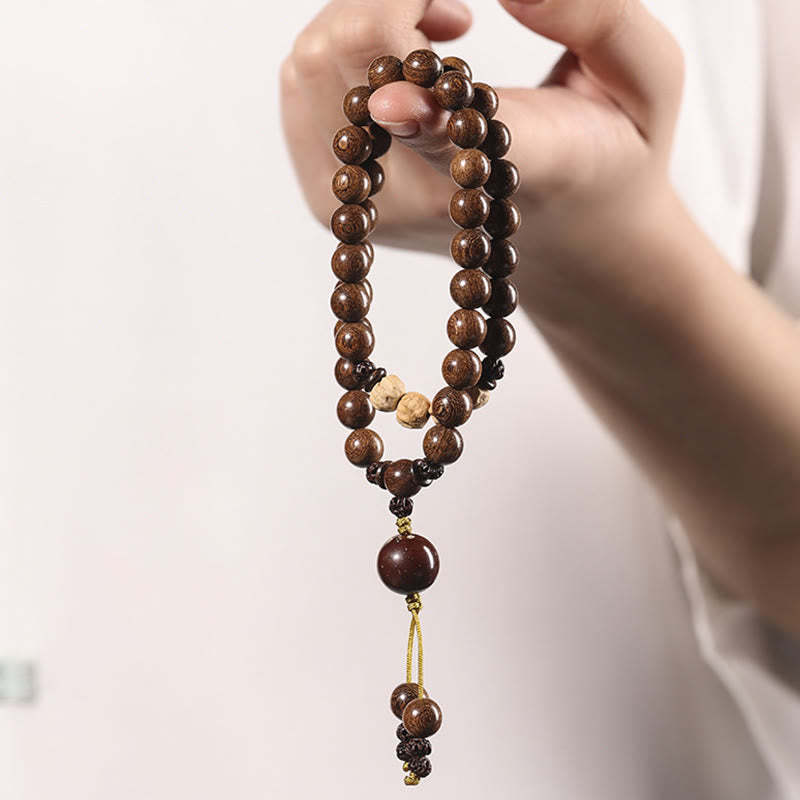 Sandalwood Small Leaf Red Sandalwood Bodhi Seed Purification Double Wrap Bracelet