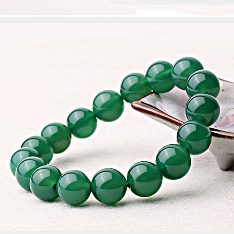 Natural Green Agate Support Bracelet