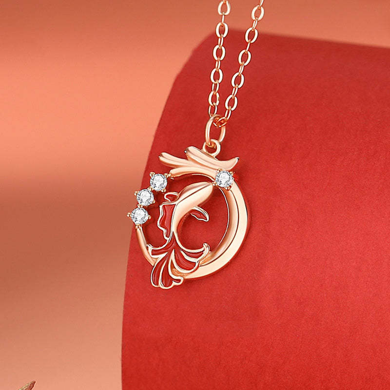 925 Sterling Silver Year Of The Dragon Koi Fish Fu Character Luck Necklace Pendant Bracelet
