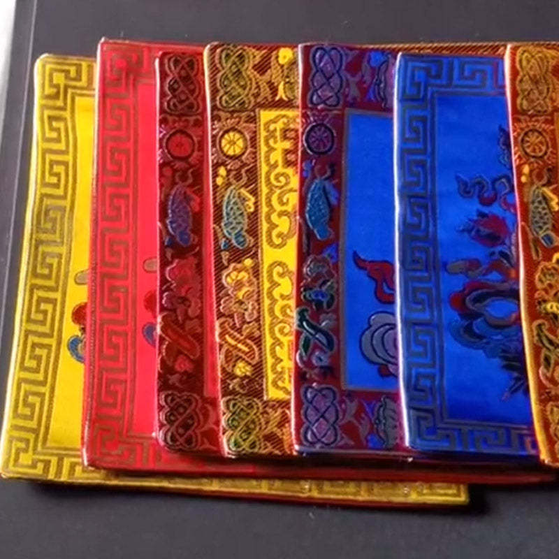 Prayer Altar Mat Healing Meditation Vajra Auspicious Symbols