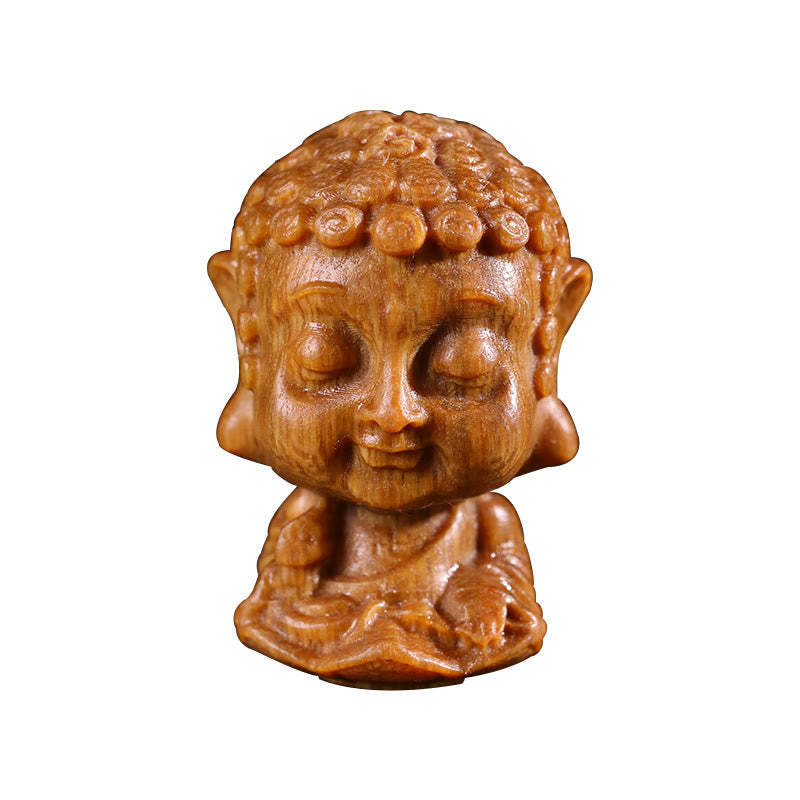 Chinese Zodiac Natal mystic zen Green Sandalwood Lotus Engraved Positive Home Decoration