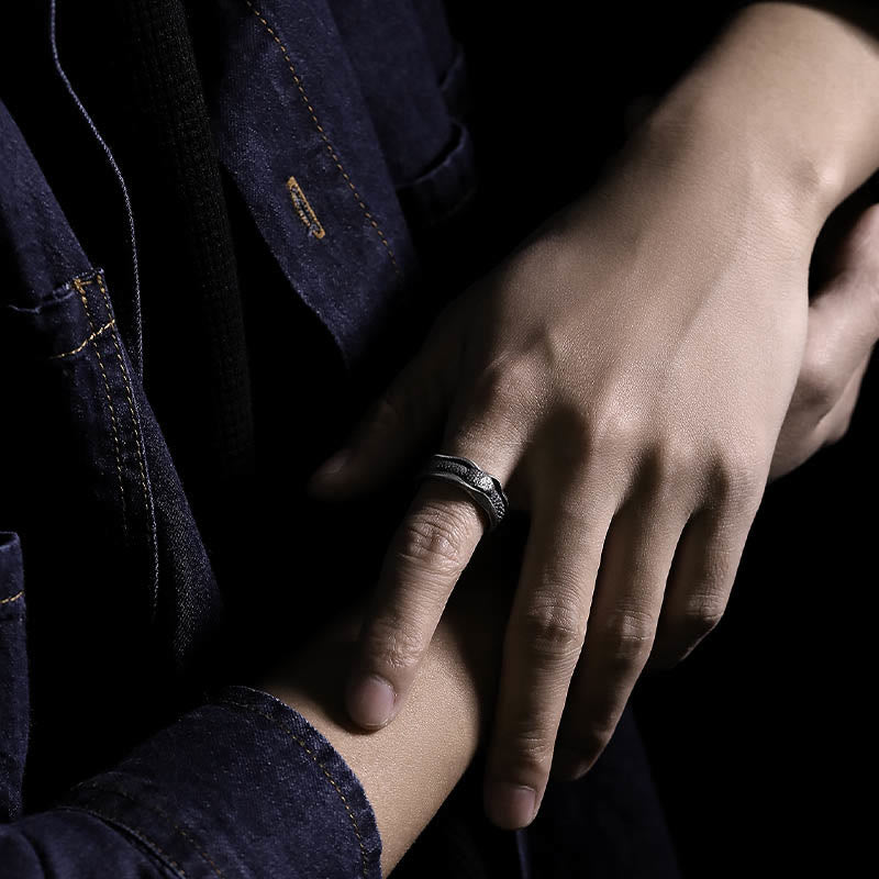 999 Sterling Silver Snake-shaped Year Of The Snake Protection Ring