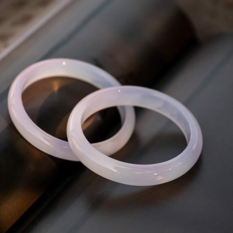 Natural Chalcedony Harmony Positive Bracelet Bangle