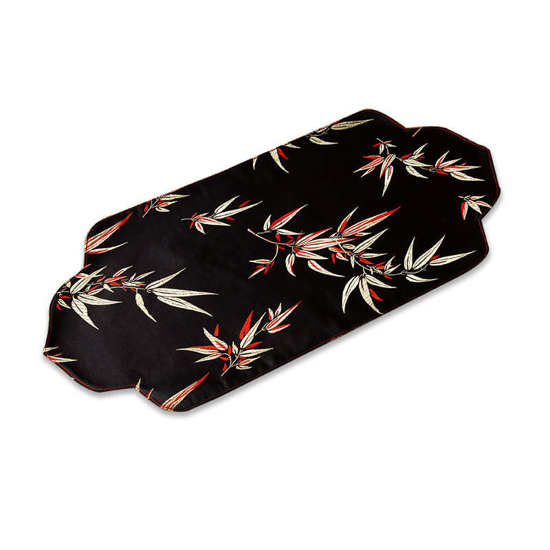 Sea Wave Bamboo Plum Blossom Brocade Embroidery Cup Mat Pad Tea Cup Coaster Kung Fu Tea Mat