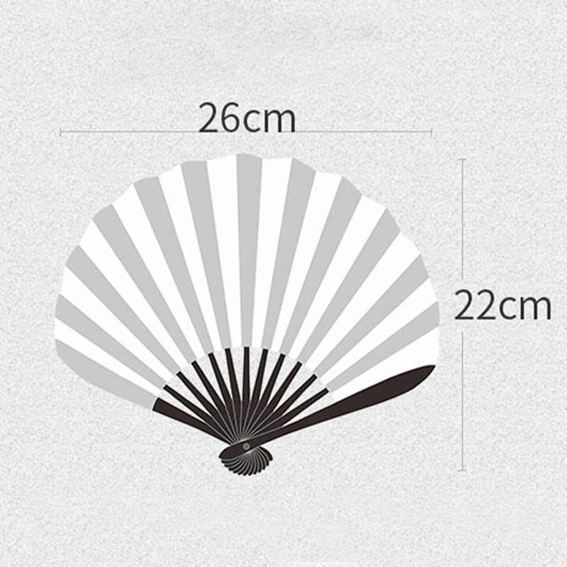 Rose Embroidery Lace Shell Shape Tassels Handheld Bamboo Folding Fan