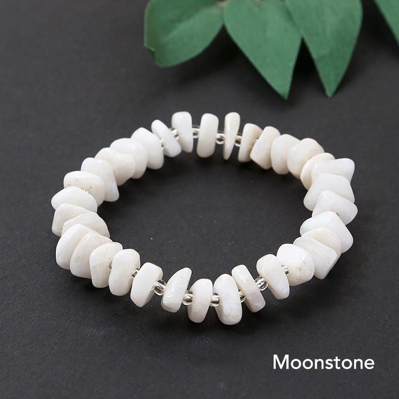 Natural Irregular Shape Stone Crystal Meditation Balance Bracelet