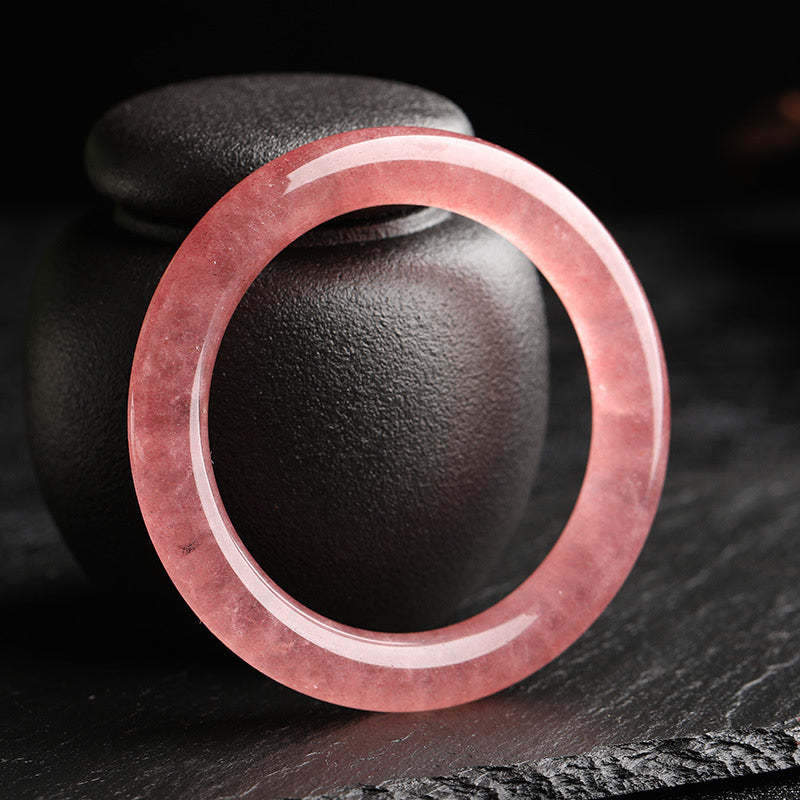 Natural Strawberry Quartz Love Healing Bracelet Bangle