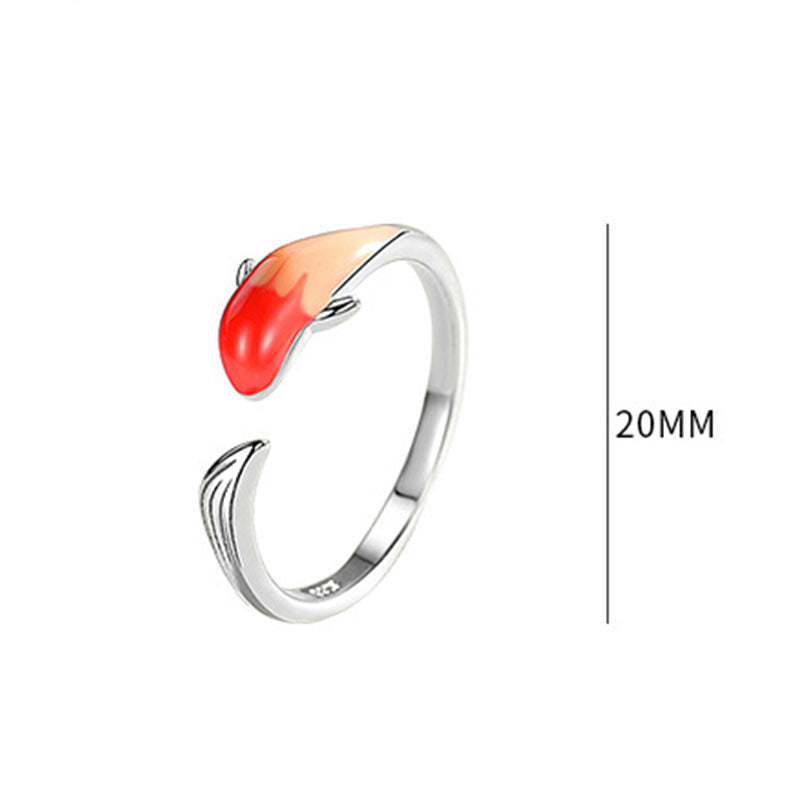 Koi Fish Copper Balance Luck Adjustable Ring