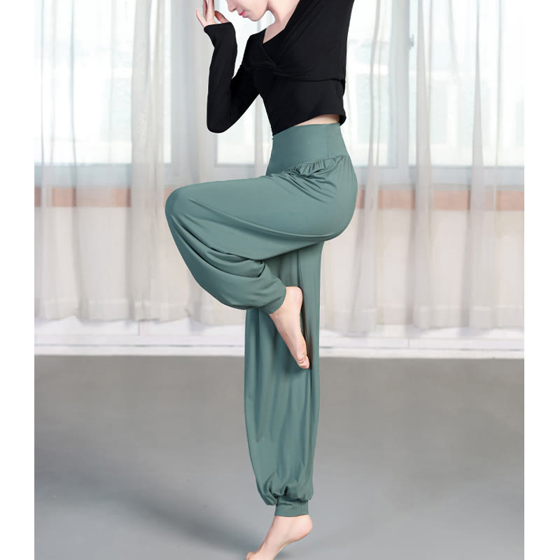 Plain Color Loose Modal Yoga Dance Harem Pants