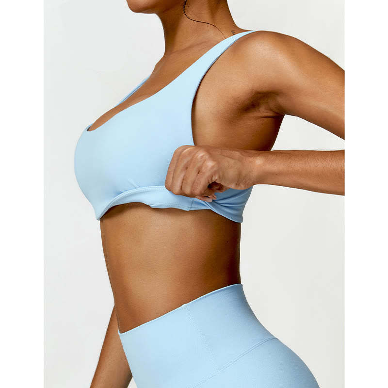 Gym Sports Yoga Backless Bra Crop Tank Top Shorts