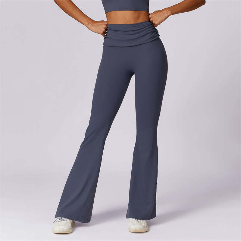 Sleeveless Backless Strap Tank Top Bra Flared Pants Sports Fitness Yoga