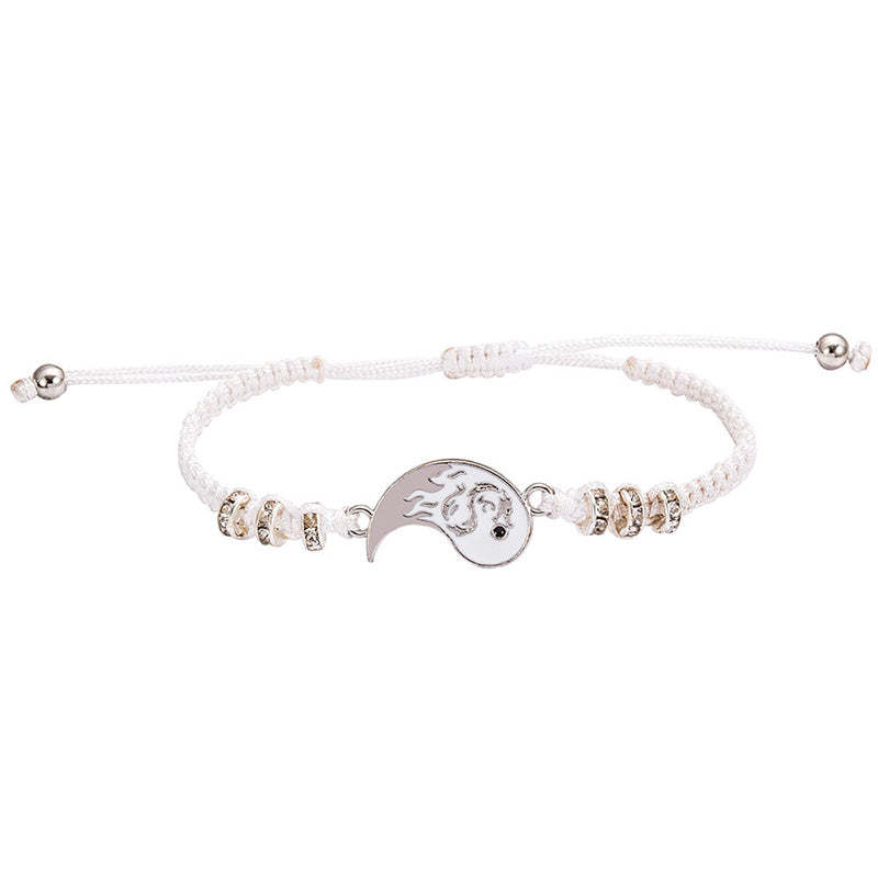 2pcs Yin Yang Dragon Couple Bracelet