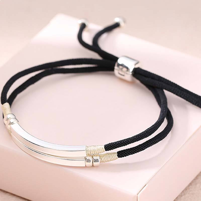 925 Sterling Silver Red String Layered Braid Bracelet