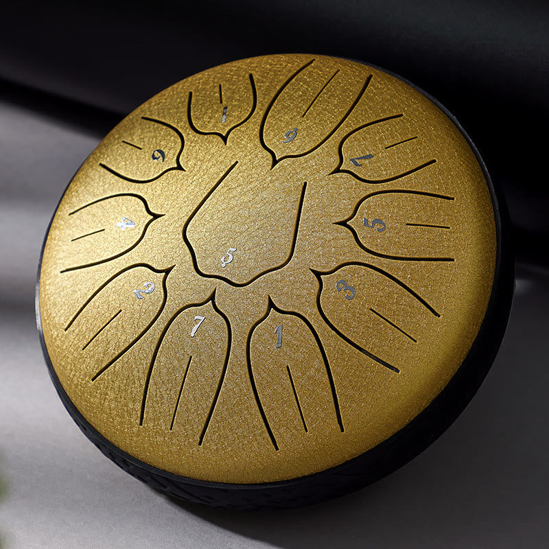 Steel Tongue Drum Sound Healing Meditation Yoga Lotus Drum Kit 11 Note 6 Inch