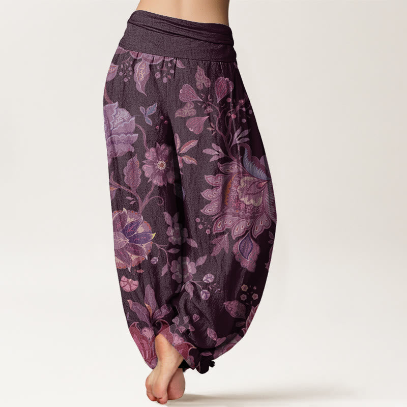 Casual Peony Women's Elastic Waist Harem Pants