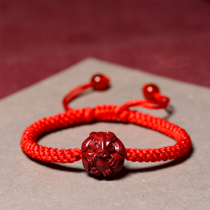 Chinese Zodiac Red String Cinnabar Blessing Bracelet