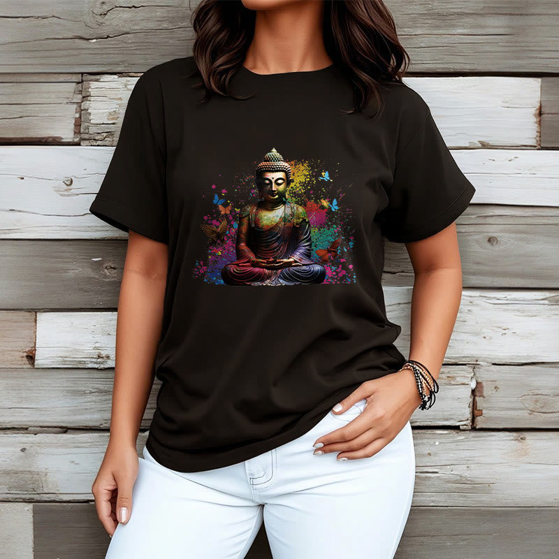 Colorful Butterfly Flying Meditation mystic zen Tee T-shirt
